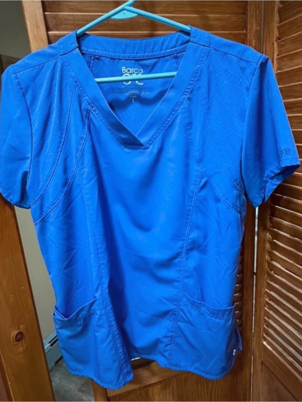 Barco Uniforms Bright Royal Blue V-Neck Women's Scrub Top